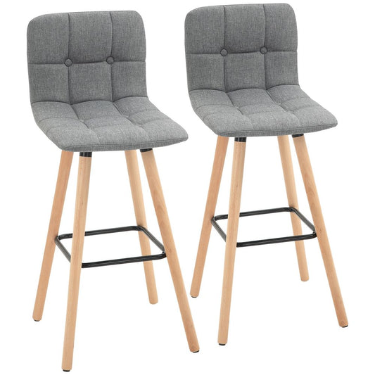 Set of 2 Bar stools — Grey