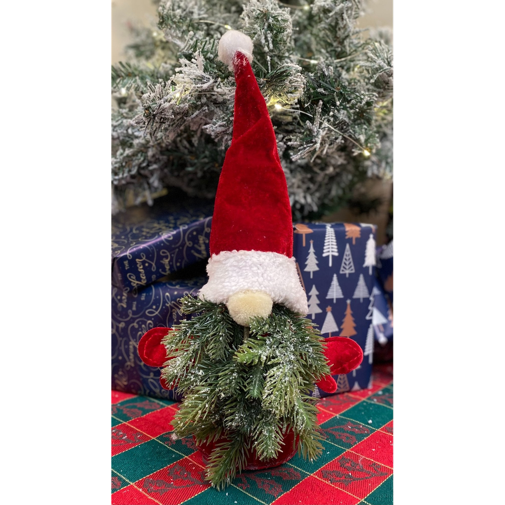 Santa With Tree Branch Decoration 30cm