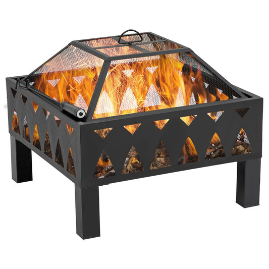 Outdoor Fire Pit with Screen Cover