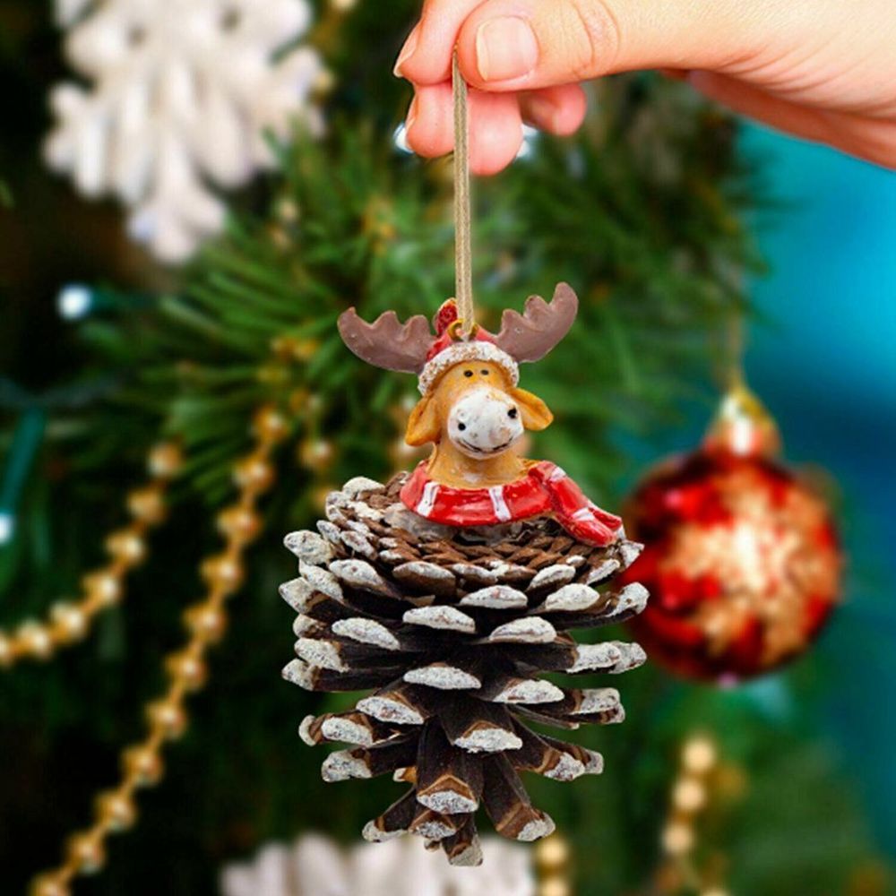 Christmas Ornament Gift 30.5 cm Pinecone Wood