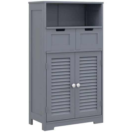 Bathroom Storage Cabinet with Louvred Doors