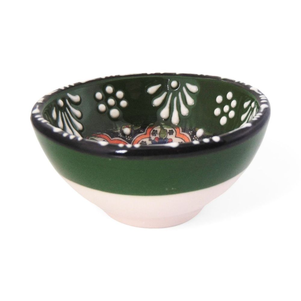 Handmade Ceramic Bowl Mexican Green 8cm