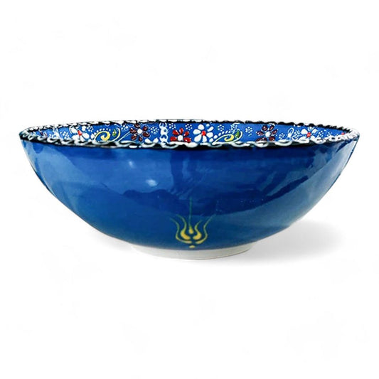 Handmade Ceramic Bowl Mexican — Blue