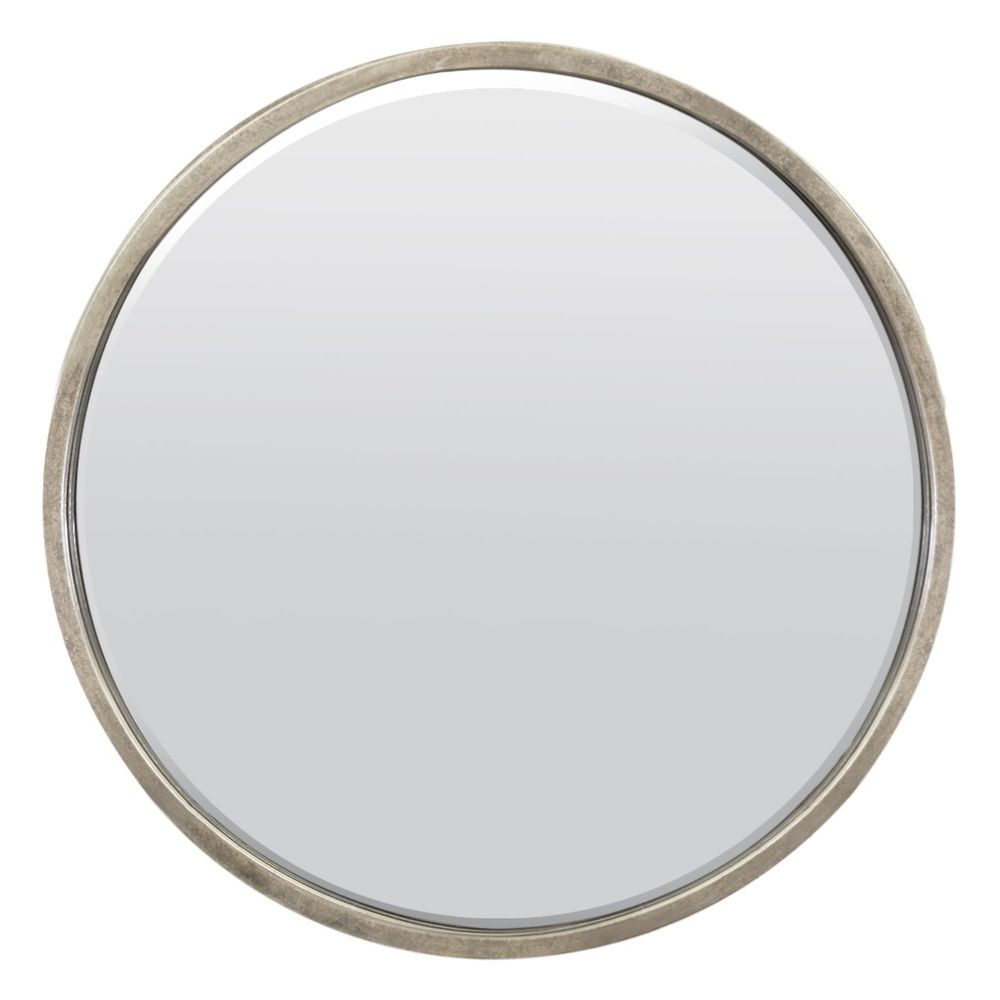 Gold round mirror