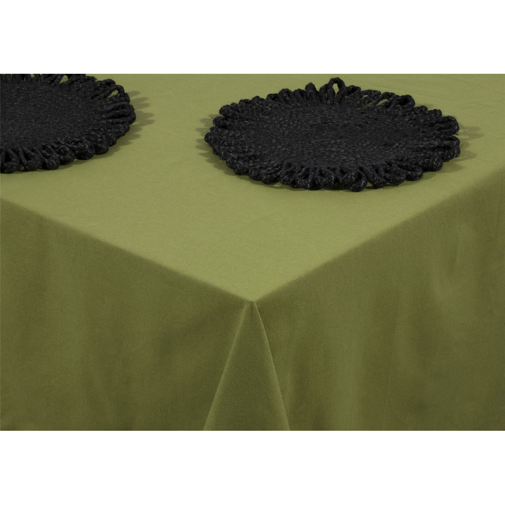 Avon 100% Cotton 240x140cm Olive Tablecloth