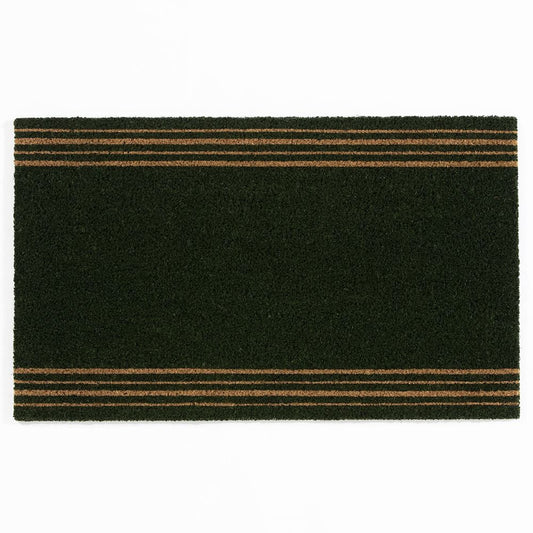 Astley 4 Stripes Latex Backed Coir 45x75cm Green Doormat