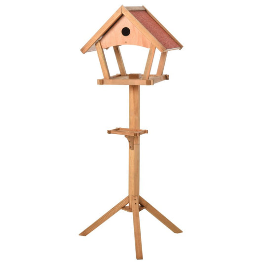 Wooden Bird Feeder Stand