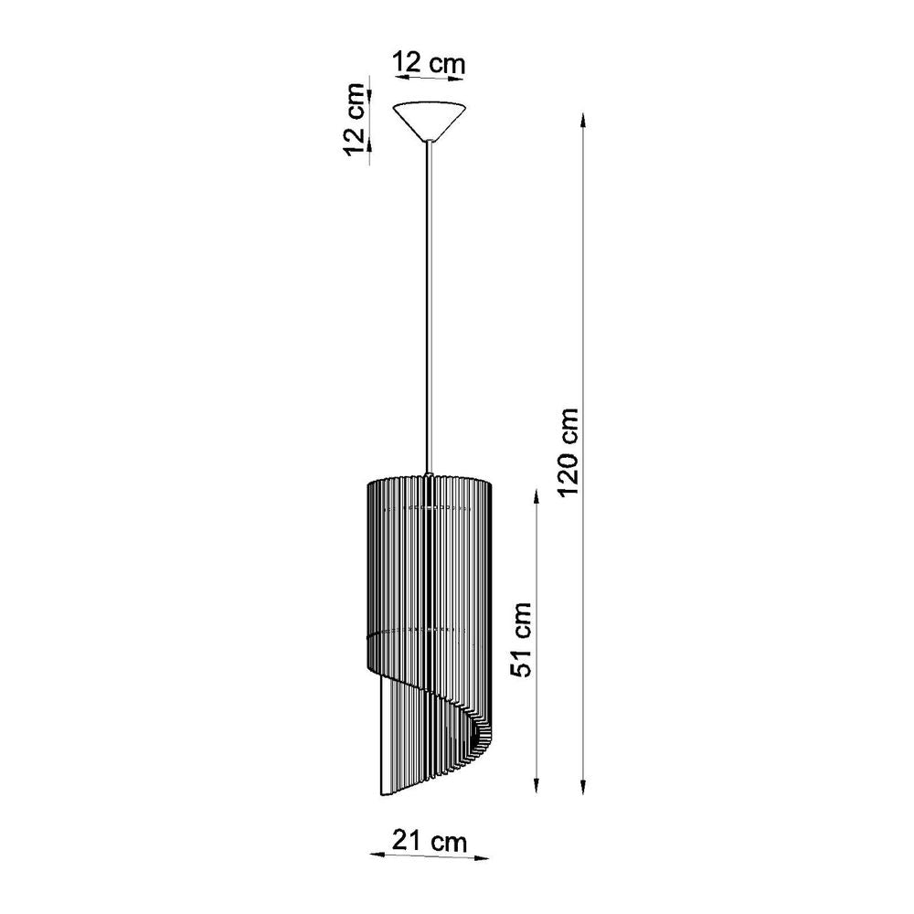 Pendant lamp wood Alexia Scandinavian Design E27