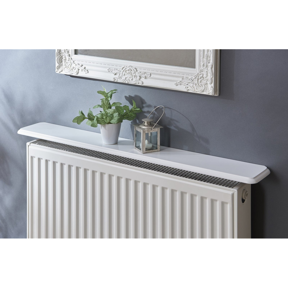 Radiator Shelves 91cm - White Satin Finish