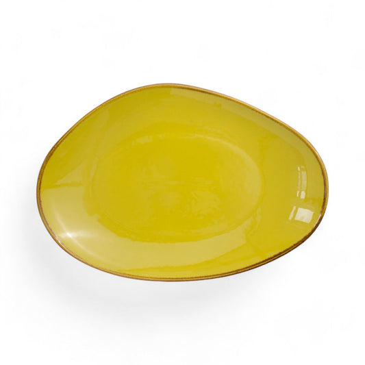 Porcelain Serving Plate — Yellow