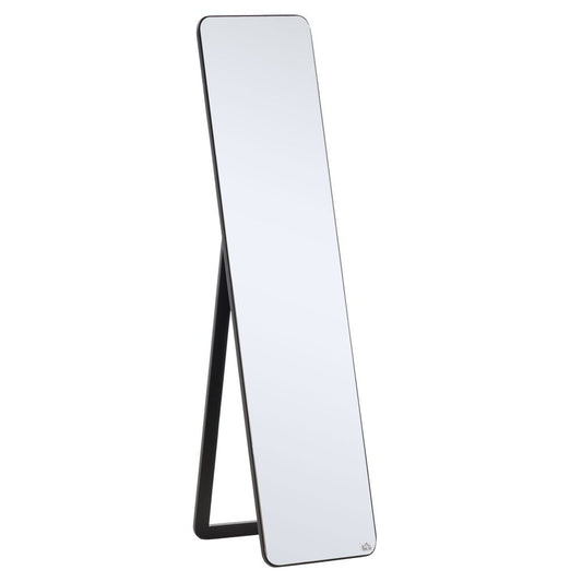 Full Length Mirror Free Standing or Wall Mount — Black