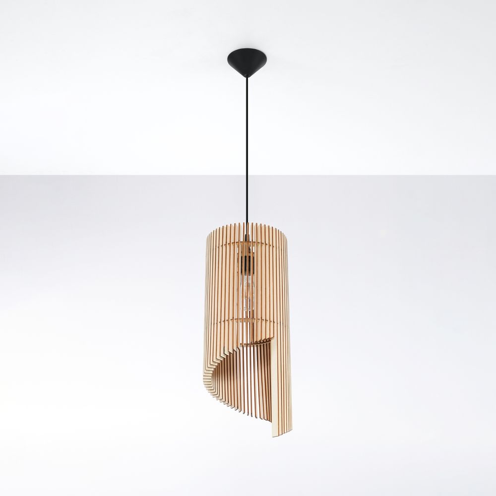 Pendant lamp wood Alexia Scandinavian Design E27