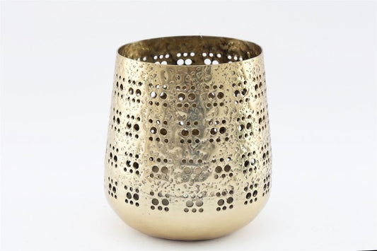 Large Gold Candle Pot