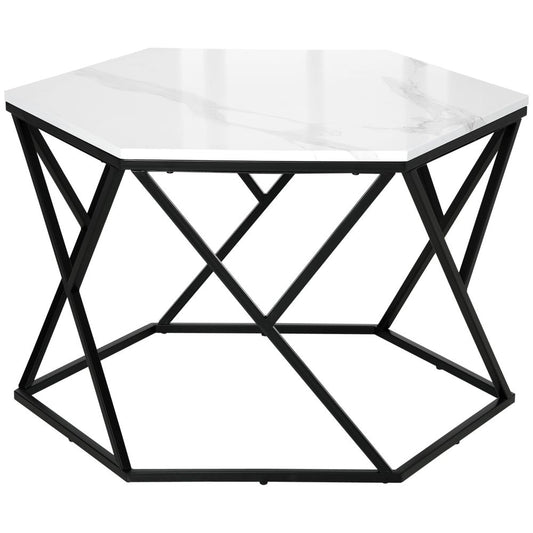 Coffee Table High Gloss Marble Top