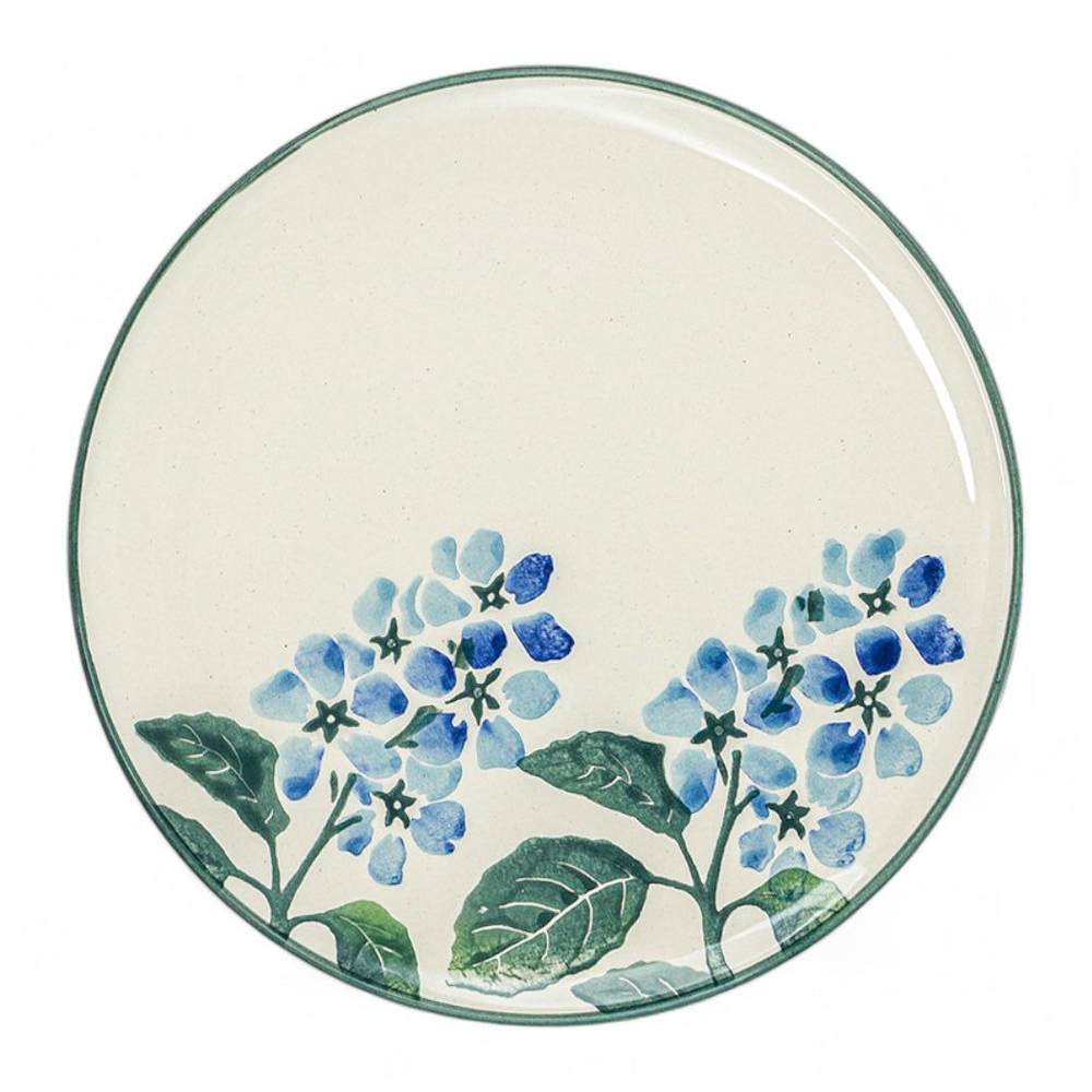 Ceramic Side Plate Nature Floral Blue 20cm