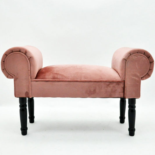 PINK VELVET WINDOW SEAT