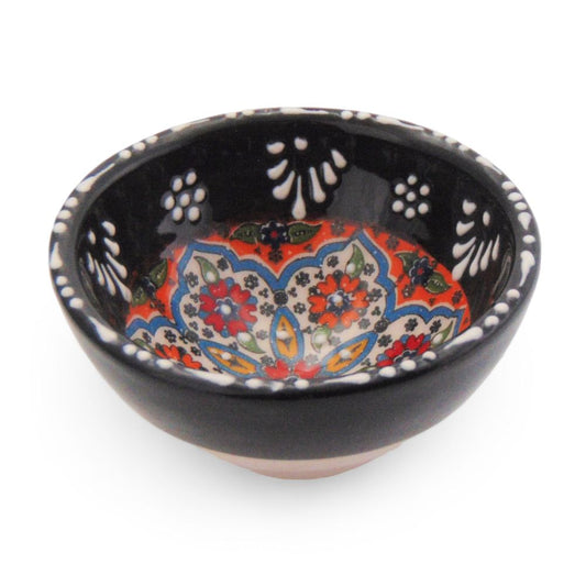 Handmade Ceramic Bowl Mexican — Black