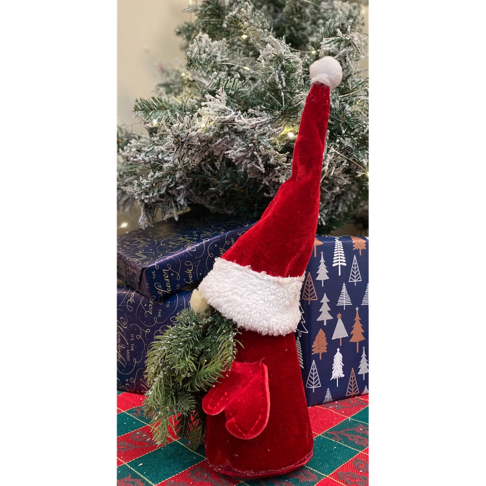 Santa With Tree Branch Decoration 30cm