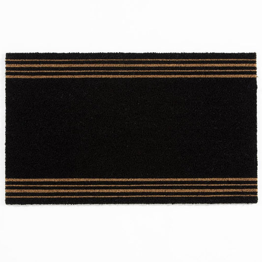 Astley 4 Stripes Black Doormat