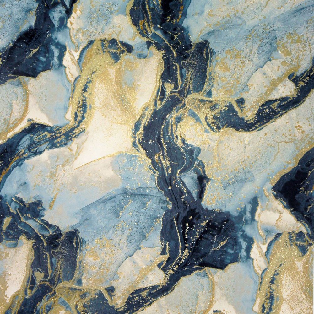 Abstract Marble Teal/Gold sw12