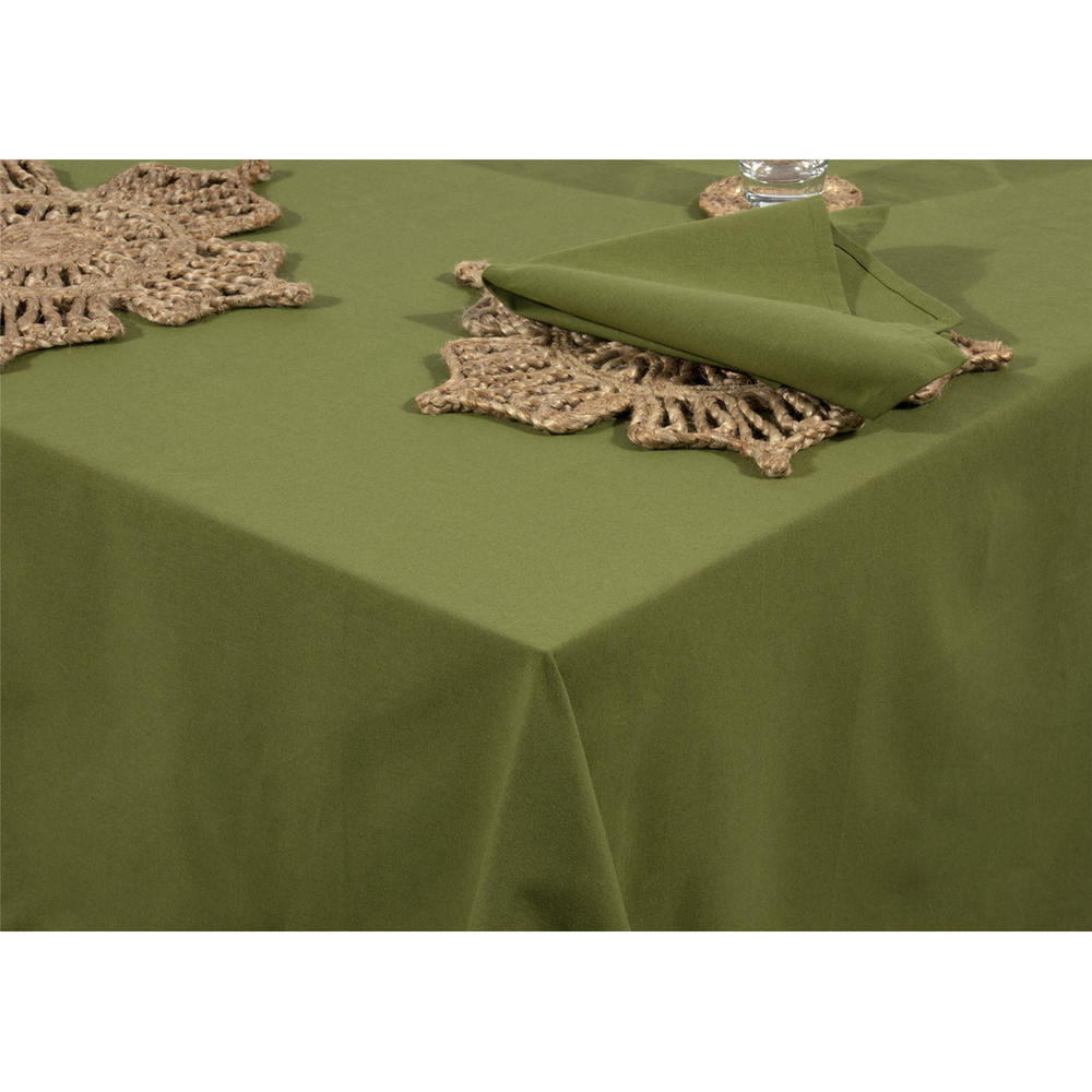 Avon 100% Cotton 240x140cm Olive Tablecloth