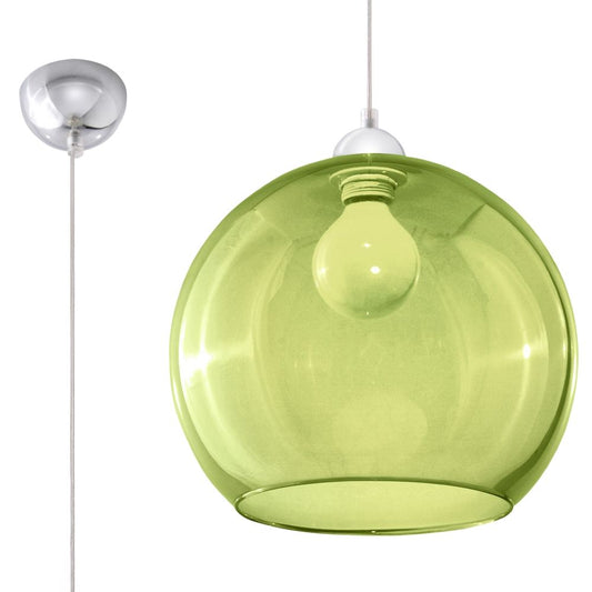 Pendant lamp steel, glass Ball minimalistic Design E27