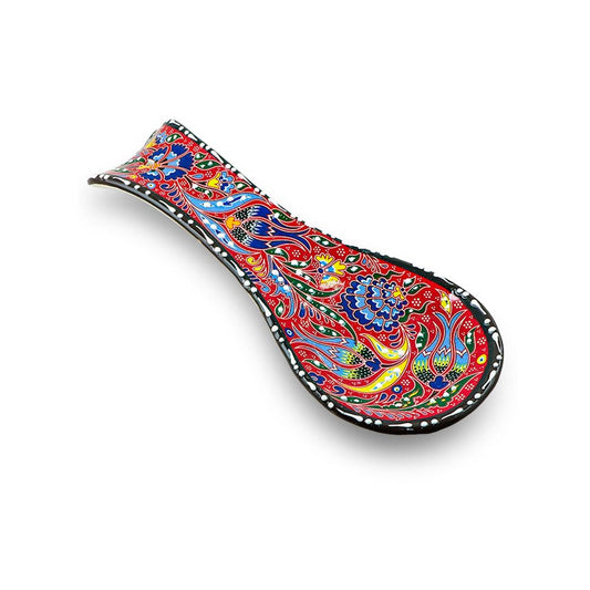 Ceramic Spoon Rest Tulip — Red